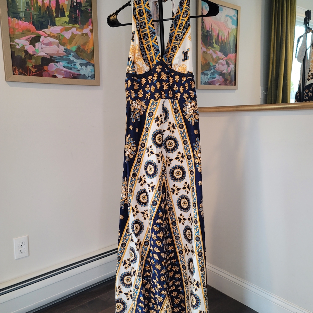 Vintage 1970's Lanz Originals Halter Sundress Size S - Picture 2 of 10